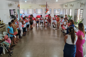 Foto - Comemoração do dia Internacional da mulher! Grupos de atividades motivacionais Rosa Rubra e Vida em forma. e tambem a Terceira Idade