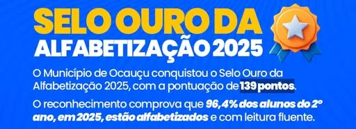 Selo Ouro de Alfabetização 2025