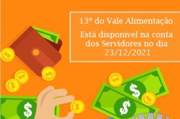 13º do Vale alimentação ja esta na conta do Servidor