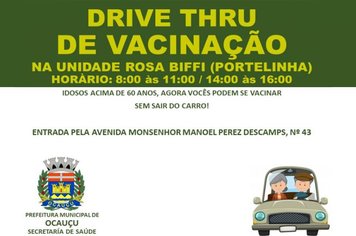 DRIVE THRU DE VACINAÇÃO.