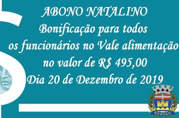 Abono Natalino do Vale Alimentação