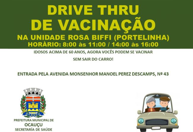 DRIVE THRU DE VACINAÇÃO.